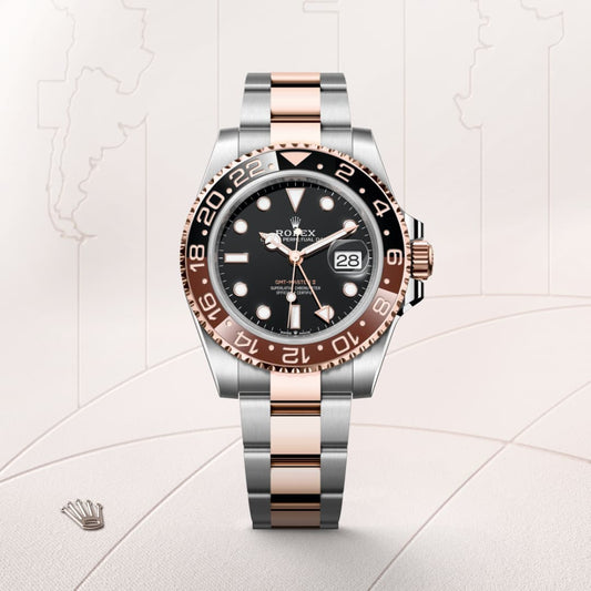 Rolex GMTマスター Ⅱ オイスター、40 mm、オイスタースチール&エバーローズゴールド