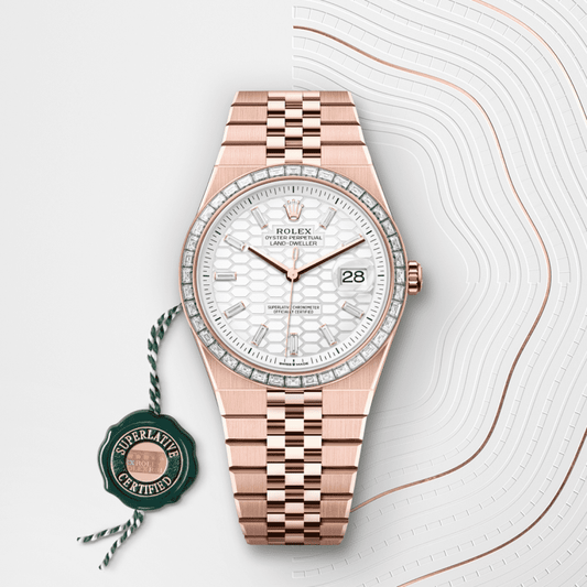 ロレックス ランドドゥエラー 40  オイスター、40 mm、エバーローズゴールド、ダイヤモンド  リファレンス m127385tbr-0003
