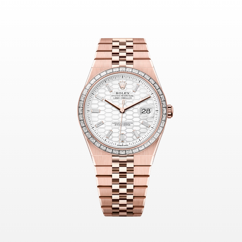 ロレックス ランドドゥエラー 40  オイスター、40 mm、エバーローズゴールド、ダイヤモンド  リファレンス m127385tbr-0003
