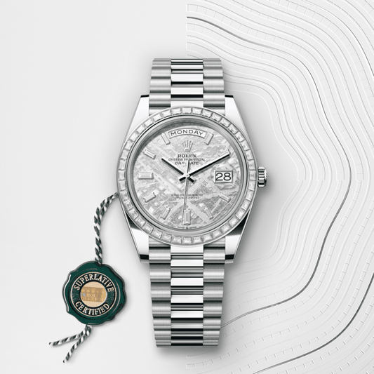 デイデイト 40 | オイスター、40 mm、プラチナ、ダイヤモンド  リファレンス 228396TBR-0027