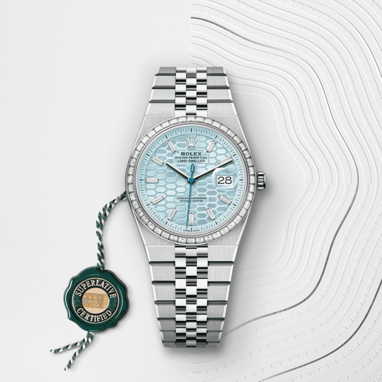ロレックス ランドドゥエラー 36  オイスター、36 mm、プラチナ、ダイヤモンド  リファレンス m127286tbr-0001