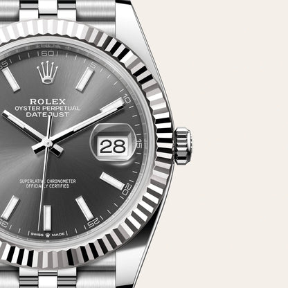 Rolex デイトジャスト 41  オイスター、41 mm、オイスタースチール＆ホワイトゴールド