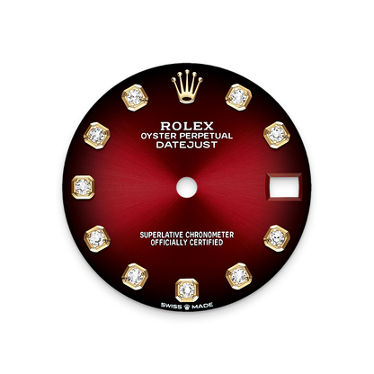 Rolex デイトジャスト 31  オイスター、31 mm、イエローゴールド、ダイヤモンド