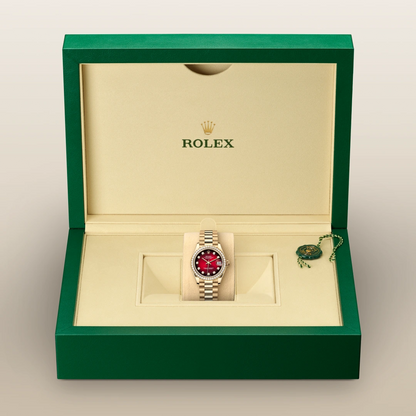 Rolex デイトジャスト 31  オイスター、31 mm、イエローゴールド、ダイヤモンド