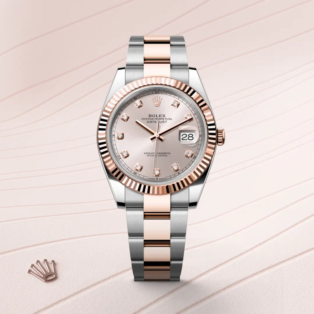 Rolex デイトジャスト 41  オイスター、41 mm、オイスタースチール＆エバーローズゴールド