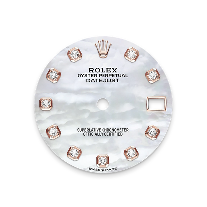 Rolex デイトジャスト 31  オイスター、31 mm、エバーローズゴールド、ダイヤモンド