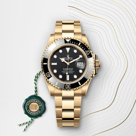 Rolex サブマリーナー デイト  オイスター、41 mm、イエローゴールド