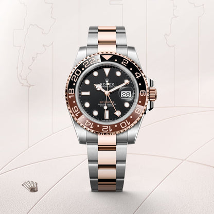 Rolex GMTマスター Ⅱ  オイスター、40 mm、オイスタースチール＆エバーローズゴールド