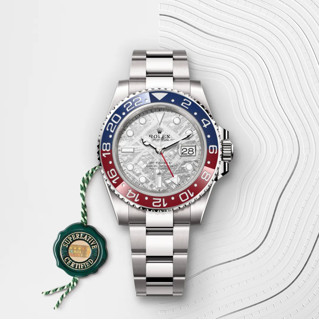 Rolex GMTマスター Ⅱオイスター、40 mm、ホワイトゴールド