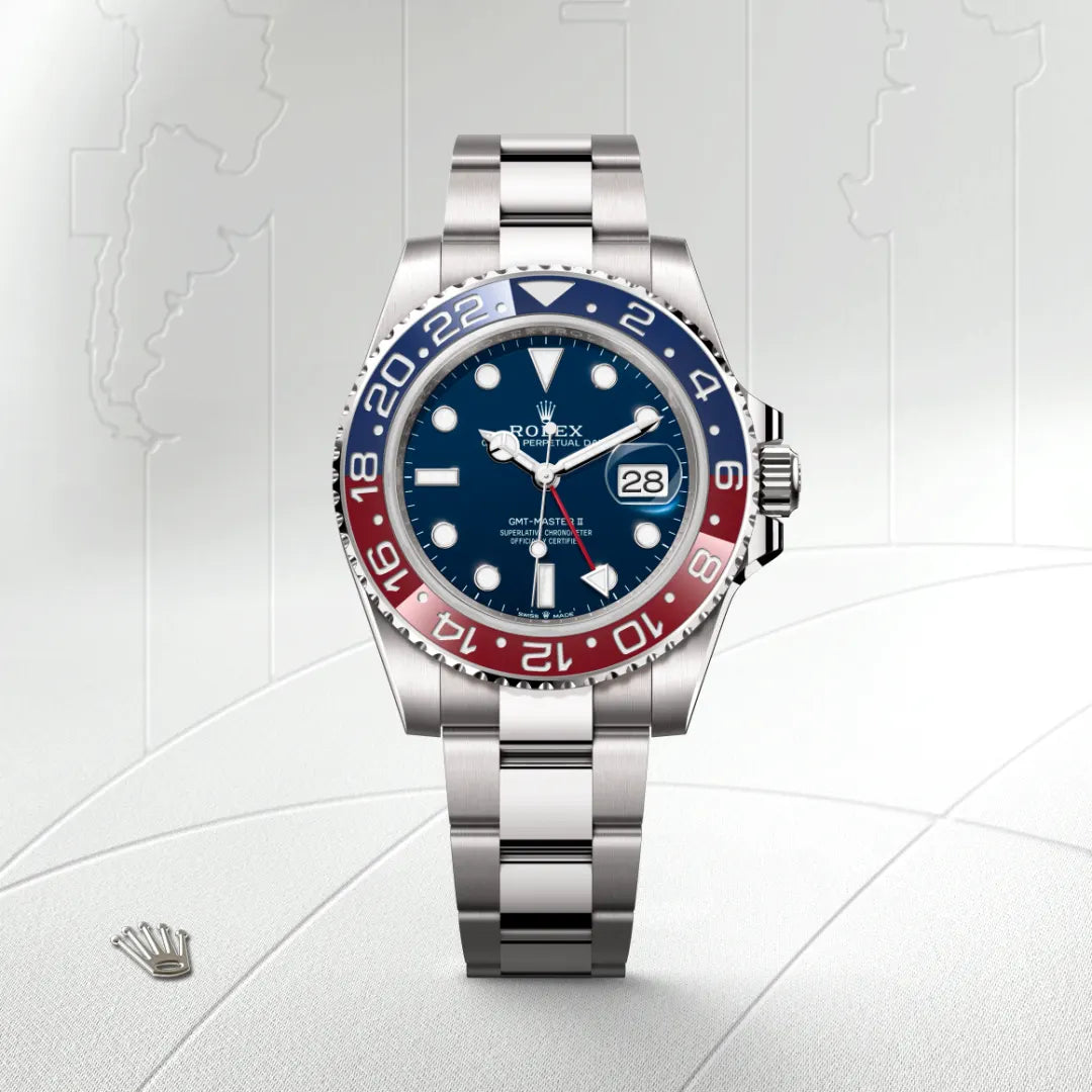 Rolex GMTマスター Ⅱ  オイスター、40 mm、ホワイトゴールド