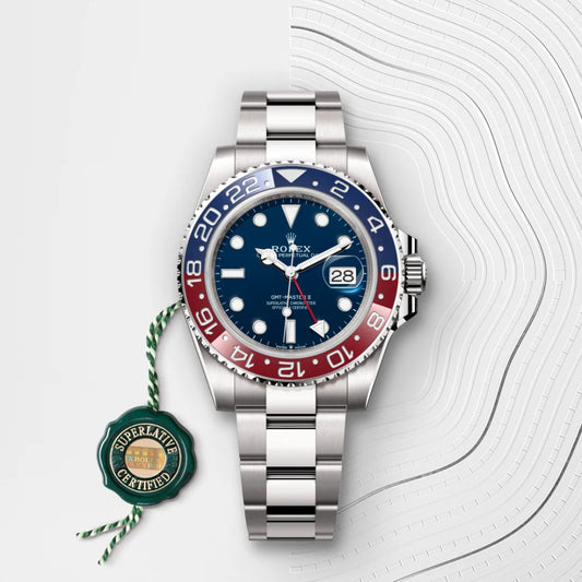 Rolex GMTマスター Ⅱ  オイスター、40 mm、ホワイトゴールド
