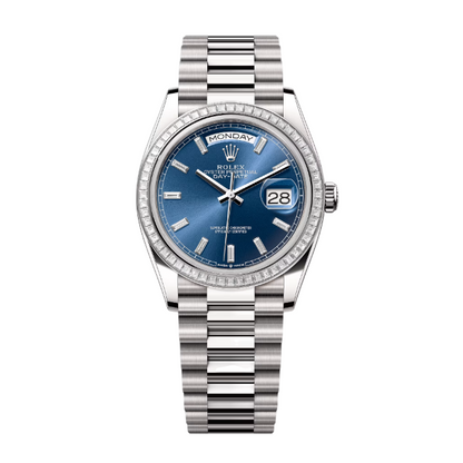 デイデイト 36 | オイスター、36 mm、ホワイトゴールド、ダイヤモンド  リファレンス 128399TBR-0027