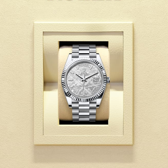 デイデイト 40 | オイスター、40 mm、プラチナ  リファレンス 228236-0011